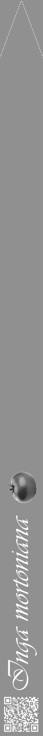 Étiquette de : Inga mortoniana - format b - style blanche4viv avec qrcode et comestibilité simplifiée - position verticale