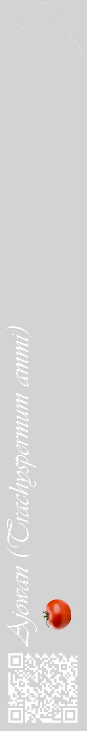Étiquette de : Trachyspermum ammi - format c - style blanche56_simpleviv avec qrcode et comestibilité simplifiée