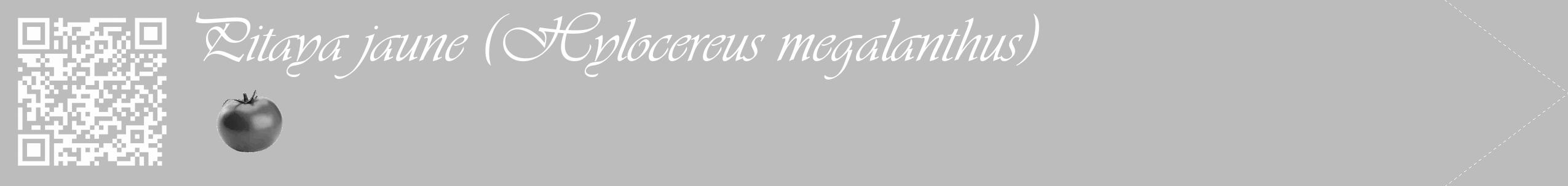 Étiquette de : Hylocereus megalanthus - format c - style blanche1_simple_simpleviv avec qrcode et comestibilité simplifiée