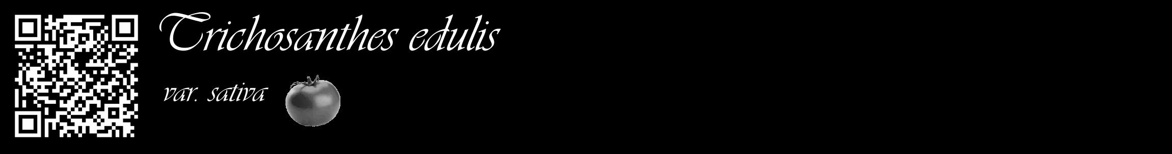 Étiquette de : Trichosanthes edulis var. sativa - format c - style blanche59_basique_basiqueviv avec qrcode et comestibilité simplifiée