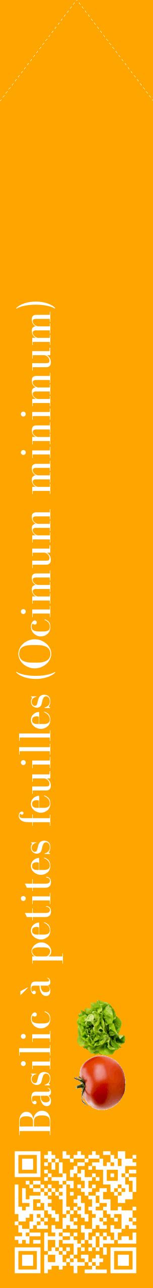 Étiquette de : Ocimum minimum - format c - style blanche22_simplebod avec qrcode et comestibilité simplifiée
