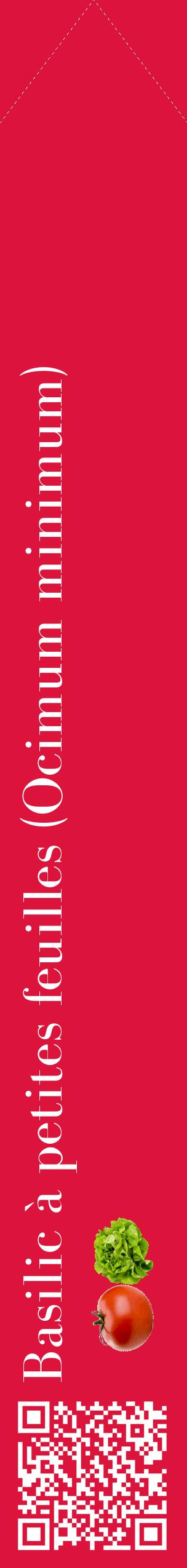 Étiquette de : Ocimum minimum - format c - style blanche36_simplebod avec qrcode et comestibilité simplifiée