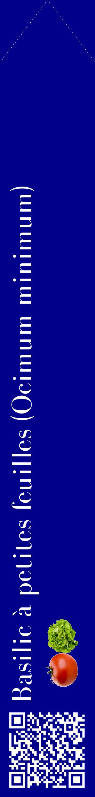 Étiquette de : Ocimum minimum - format c - style blanche7_simplebod avec qrcode et comestibilité simplifiée