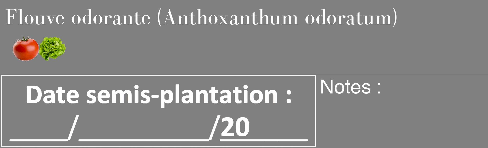 Étiquette de : Anthoxanthum odoratum - format c - style blanche57_basique_basiquebod avec comestibilité simplifiée