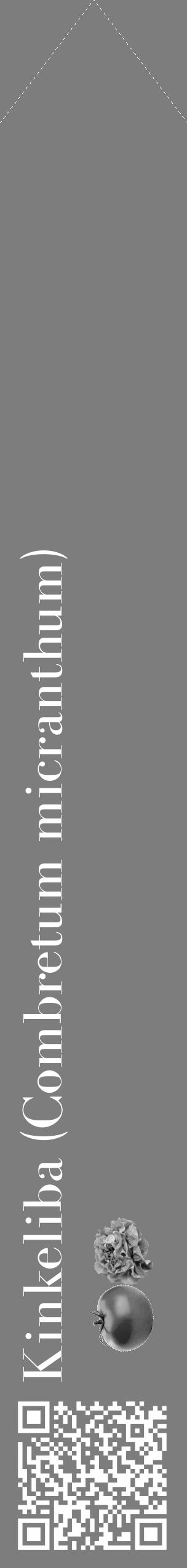 Étiquette de : Combretum micranthum - format c - style blanche35_simple_simplebod avec qrcode et comestibilité simplifiée - position verticale