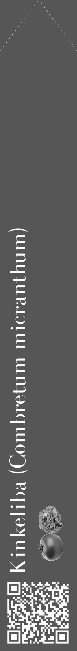 Étiquette de : Combretum micranthum - format c - style blanche45_simple_simplebod avec qrcode et comestibilité simplifiée - position verticale