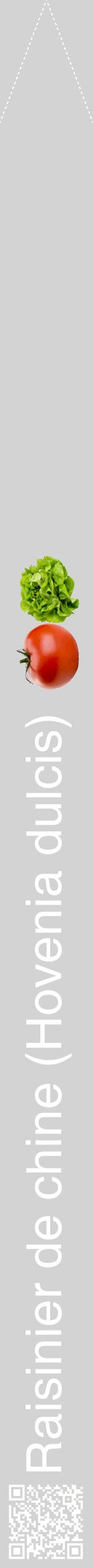 Étiquette de : Hovenia dulcis - format b - style blanche56hel avec qrcode et comestibilité simplifiée