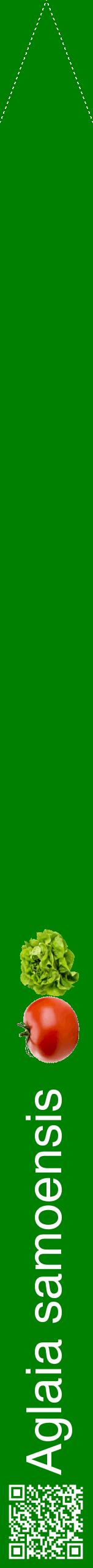 Étiquette de : Aglaia samoensis - format b - style blanche9hel avec qrcode et comestibilité simplifiée