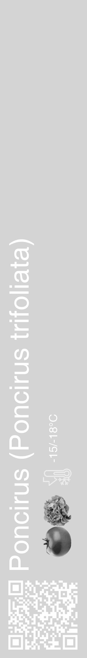 Étiquette de : Poncirus trifoliata - format c - style blanche40_basique_basiquehel avec qrcode et comestibilité simplifiée - position verticale