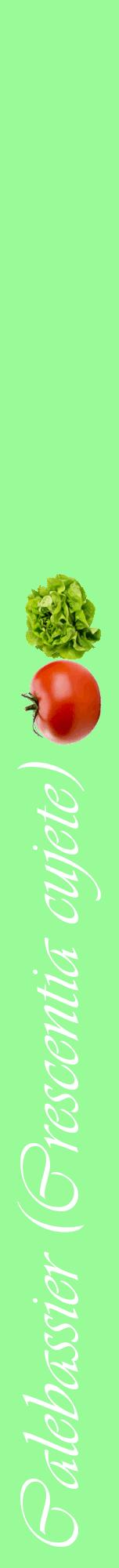 Étiquette de : Crescentia cujete - format a - style blanche14viv avec comestibilité simplifiée