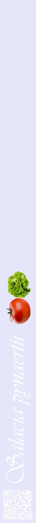 Étiquette de : Salacia pynaertii - format a - style blanche55viv avec qrcode et comestibilité simplifiée