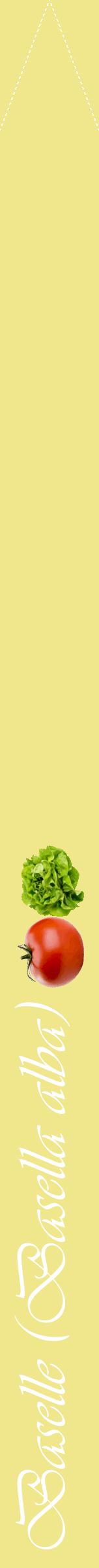 Étiquette de : Basella alba - format b - style blanche20viv avec comestibilité simplifiée
