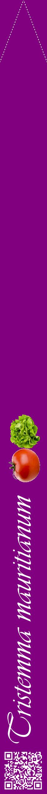 Étiquette de : Tristemma mauritianum - format b - style blanche46viv avec qrcode et comestibilité simplifiée
