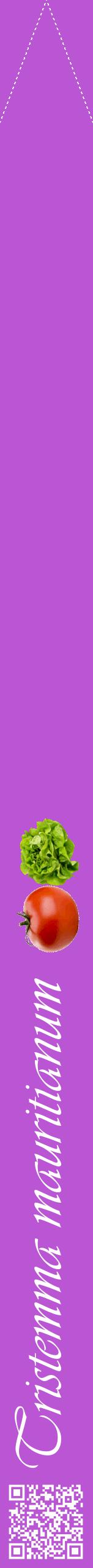 Étiquette de : Tristemma mauritianum - format b - style blanche50viv avec qrcode et comestibilité simplifiée
