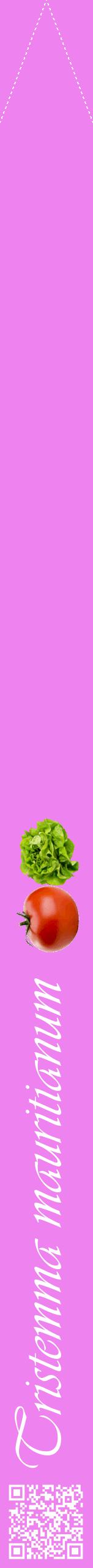 Étiquette de : Tristemma mauritianum - format b - style blanche53viv avec qrcode et comestibilité simplifiée