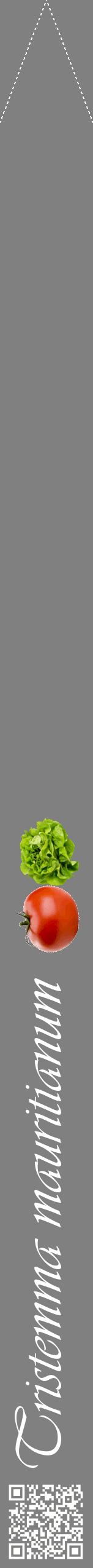 Étiquette de : Tristemma mauritianum - format b - style blanche57viv avec qrcode et comestibilité simplifiée