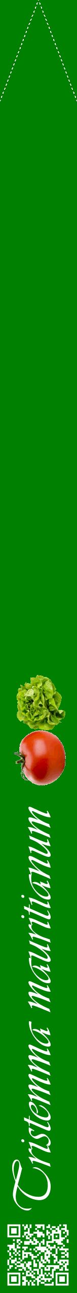 Étiquette de : Tristemma mauritianum - format b - style blanche9viv avec qrcode et comestibilité simplifiée