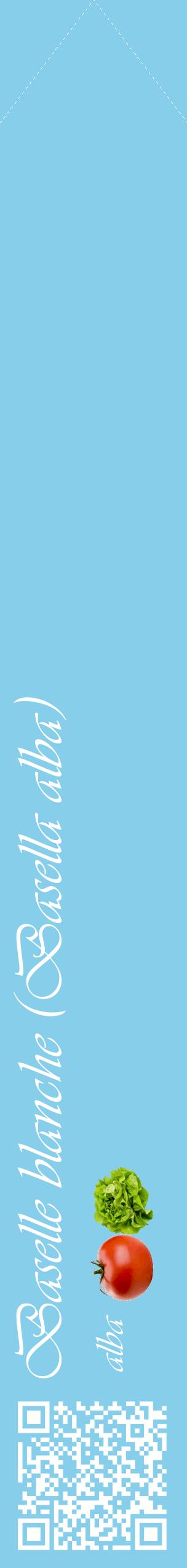 Étiquette de : Basella alba alba - format c - style blanche1_simpleviv avec qrcode et comestibilité simplifiée
