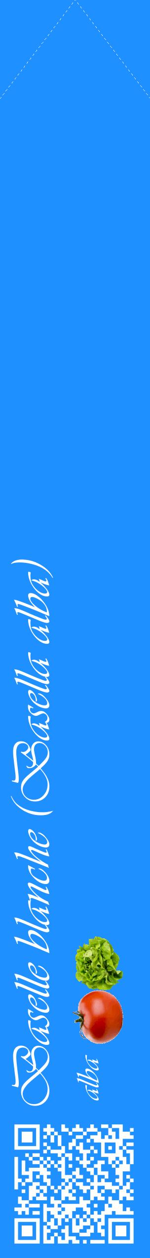 Étiquette de : Basella alba alba - format c - style blanche3_simpleviv avec qrcode et comestibilité simplifiée