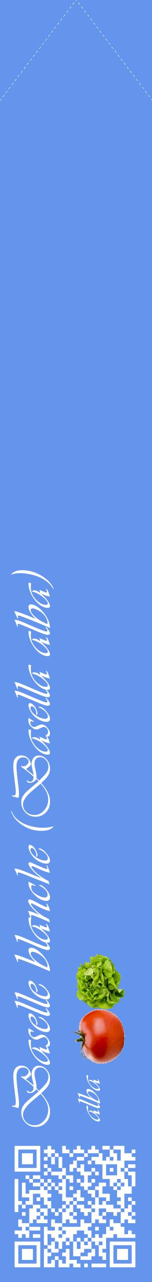 Étiquette de : Basella alba alba - format c - style blanche4_simpleviv avec qrcode et comestibilité simplifiée
