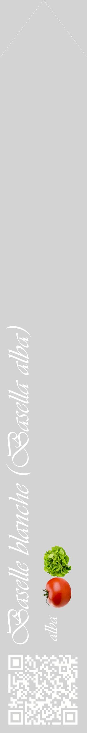 Étiquette de : Basella alba alba - format c - style blanche56_simpleviv avec qrcode et comestibilité simplifiée