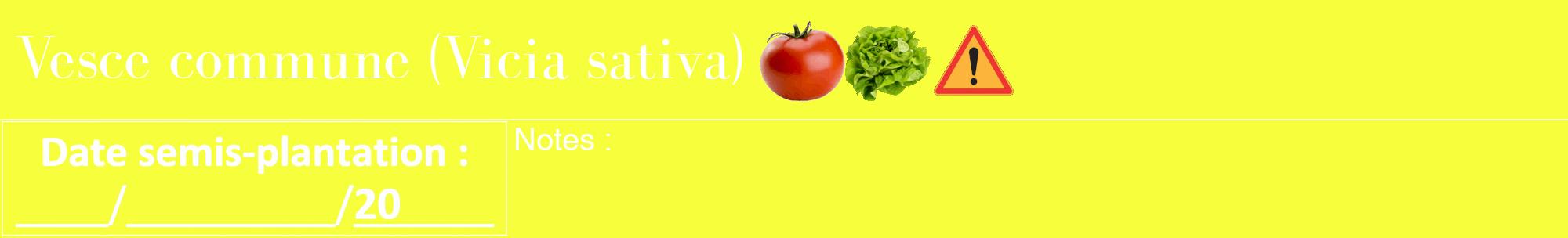 Étiquette de : Vicia sativa - format a - style blanche18bod avec comestibilité simplifiée