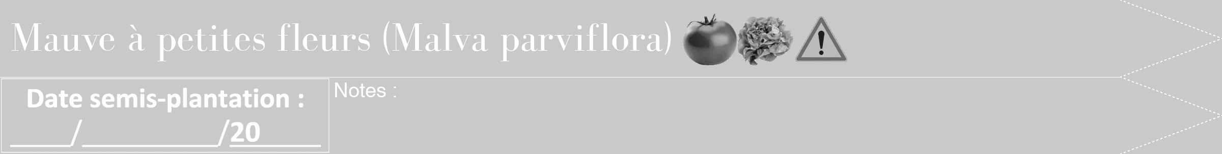 Étiquette de : Malva parviflora - format b - style blanche54bod avec comestibilité simplifiée