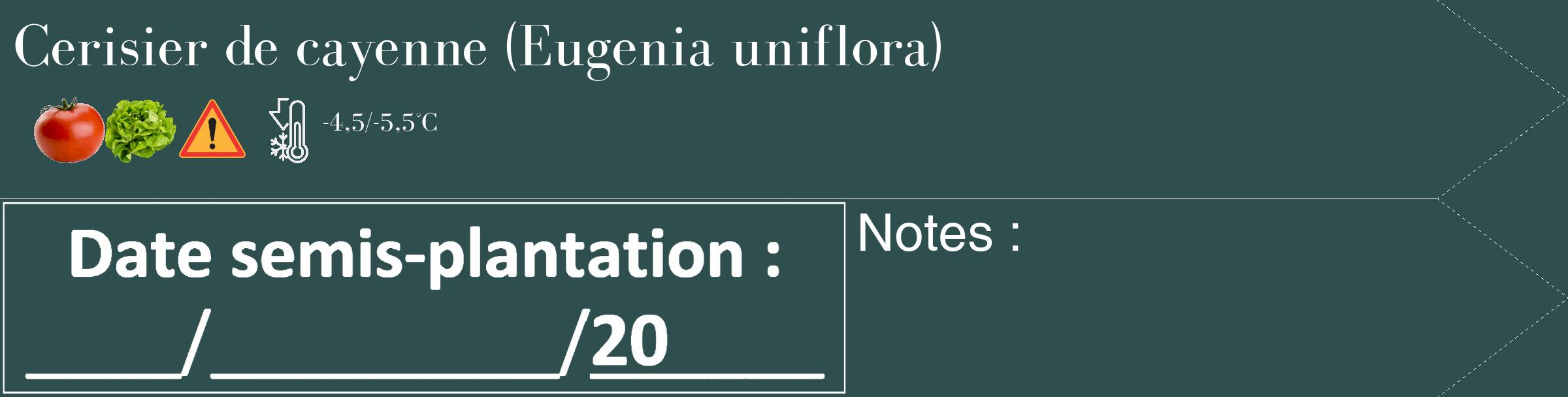 Étiquette de : Eugenia uniflora - format c - style blanche58_simple_simplebod avec comestibilité simplifiée