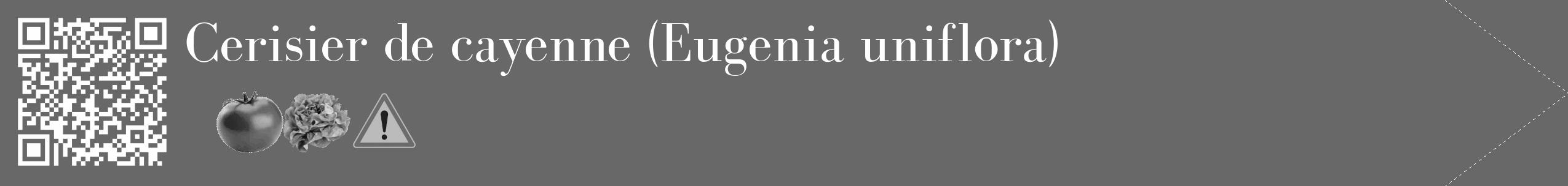 Étiquette de : Eugenia uniflora - format c - style blanche43_simple_simplebod avec qrcode et comestibilité simplifiée