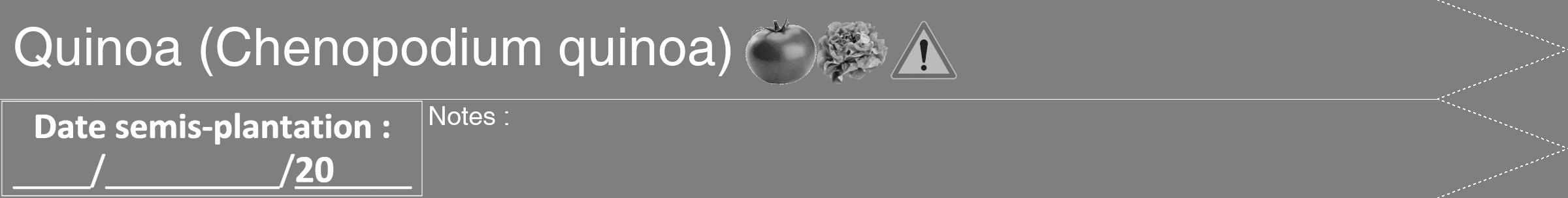 Étiquette de : Chenopodium quinoa - format b - style blanche57hel avec comestibilité simplifiée