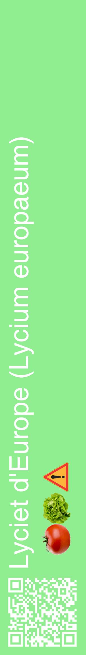 Étiquette de : Lycium europaeum - format c - style blanche15_basiquehel avec qrcode et comestibilité simplifiée