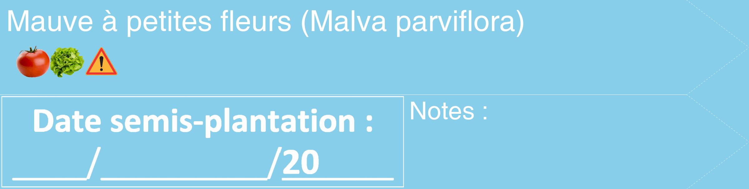 Étiquette de : Malva parviflora - format c - style blanche1_simple_simplehel avec comestibilité simplifiée