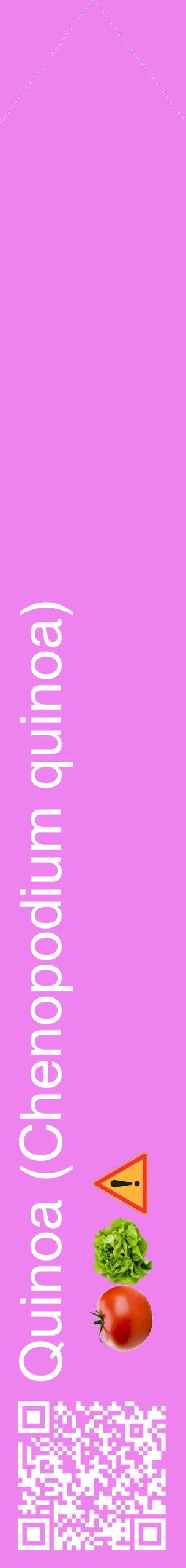 Étiquette de : Chenopodium quinoa - format c - style blanche53_simplehel avec qrcode et comestibilité simplifiée
