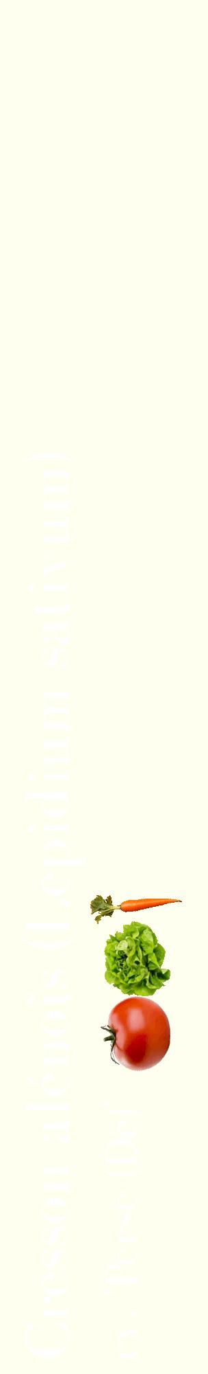 Étiquette de : Lepidium sativum cv. 'Perse (De)' - format c - style blanche19_basiquebod avec comestibilité simplifiée