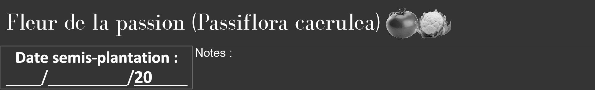 Étiquette de : Passiflora caerulea - format a - style blanche46bod avec comestibilité simplifiée