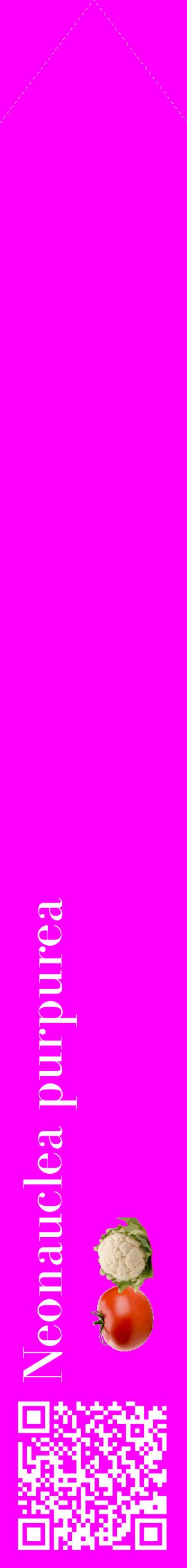 Étiquette de : Neonauclea purpurea - format c - style blanche51_simplebod avec qrcode et comestibilité simplifiée