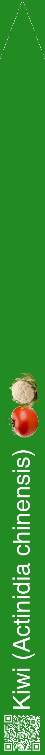 Étiquette de : Actinidia chinensis - format b - style blanche10hel avec qrcode et comestibilité simplifiée