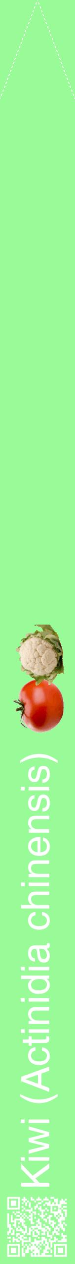 Étiquette de : Actinidia chinensis - format b - style blanche14hel avec qrcode et comestibilité simplifiée