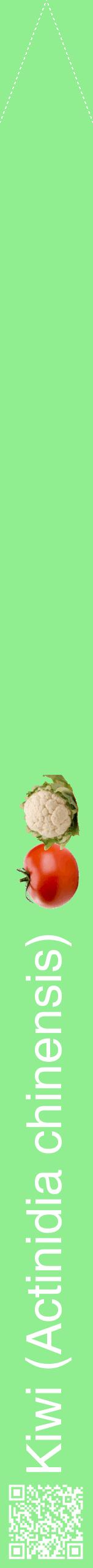 Étiquette de : Actinidia chinensis - format b - style blanche15hel avec qrcode et comestibilité simplifiée