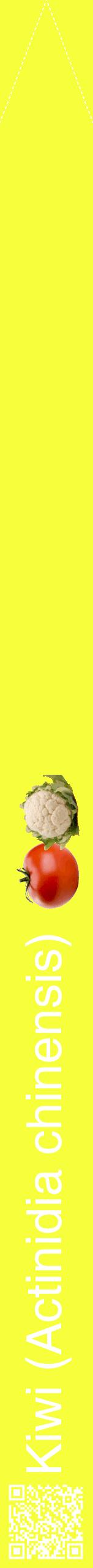 Étiquette de : Actinidia chinensis - format b - style blanche18hel avec qrcode et comestibilité simplifiée