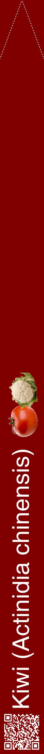 Étiquette de : Actinidia chinensis - format b - style blanche29hel avec qrcode et comestibilité simplifiée