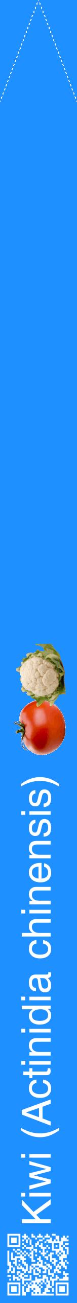Étiquette de : Actinidia chinensis - format b - style blanche3hel avec qrcode et comestibilité simplifiée