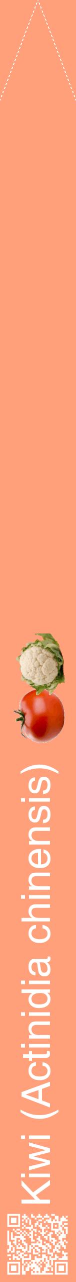 Étiquette de : Actinidia chinensis - format b - style blanche39hel avec qrcode et comestibilité simplifiée