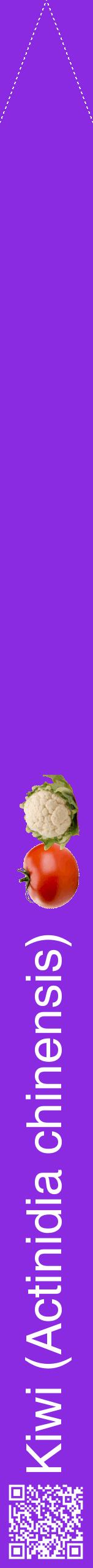 Étiquette de : Actinidia chinensis - format b - style blanche49hel avec qrcode et comestibilité simplifiée