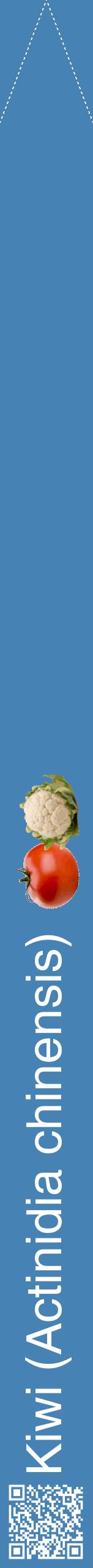 Étiquette de : Actinidia chinensis - format b - style blanche5hel avec qrcode et comestibilité simplifiée