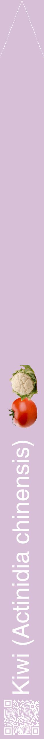 Étiquette de : Actinidia chinensis - format b - style blanche54hel avec qrcode et comestibilité simplifiée