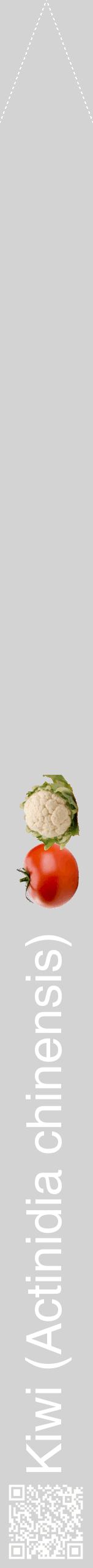 Étiquette de : Actinidia chinensis - format b - style blanche56hel avec qrcode et comestibilité simplifiée