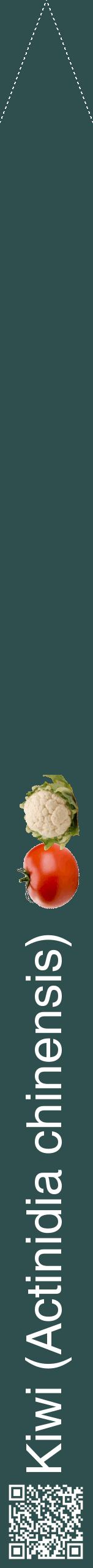 Étiquette de : Actinidia chinensis - format b - style blanche58hel avec qrcode et comestibilité simplifiée