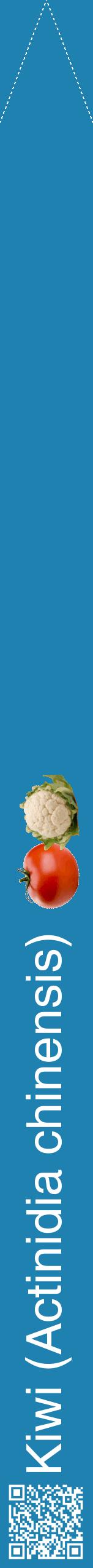 Étiquette de : Actinidia chinensis - format b - style blanche6hel avec qrcode et comestibilité simplifiée