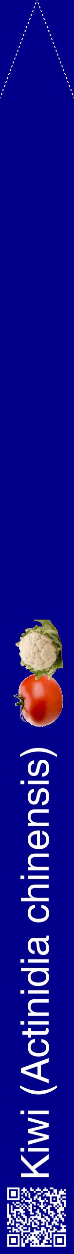 Étiquette de : Actinidia chinensis - format b - style blanche7hel avec qrcode et comestibilité simplifiée